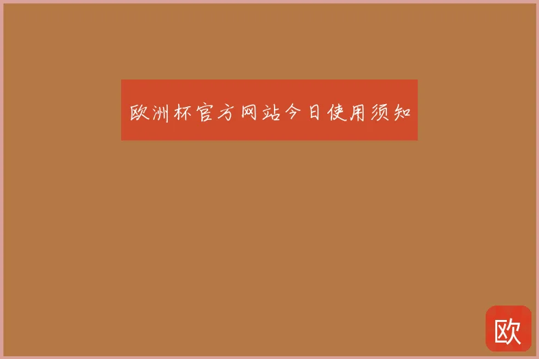 欧洲杯官方网站今日使用须知